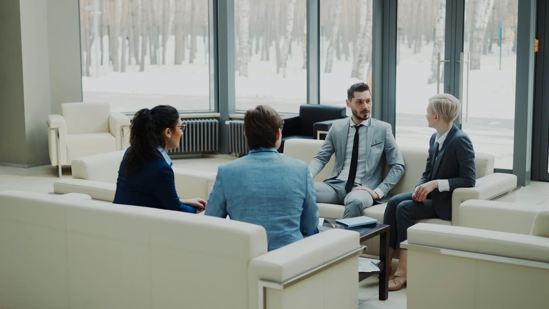 A real leadership group in a business development meeting